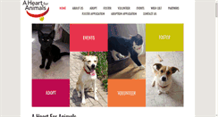 Desktop Screenshot of aheartforanimals.org